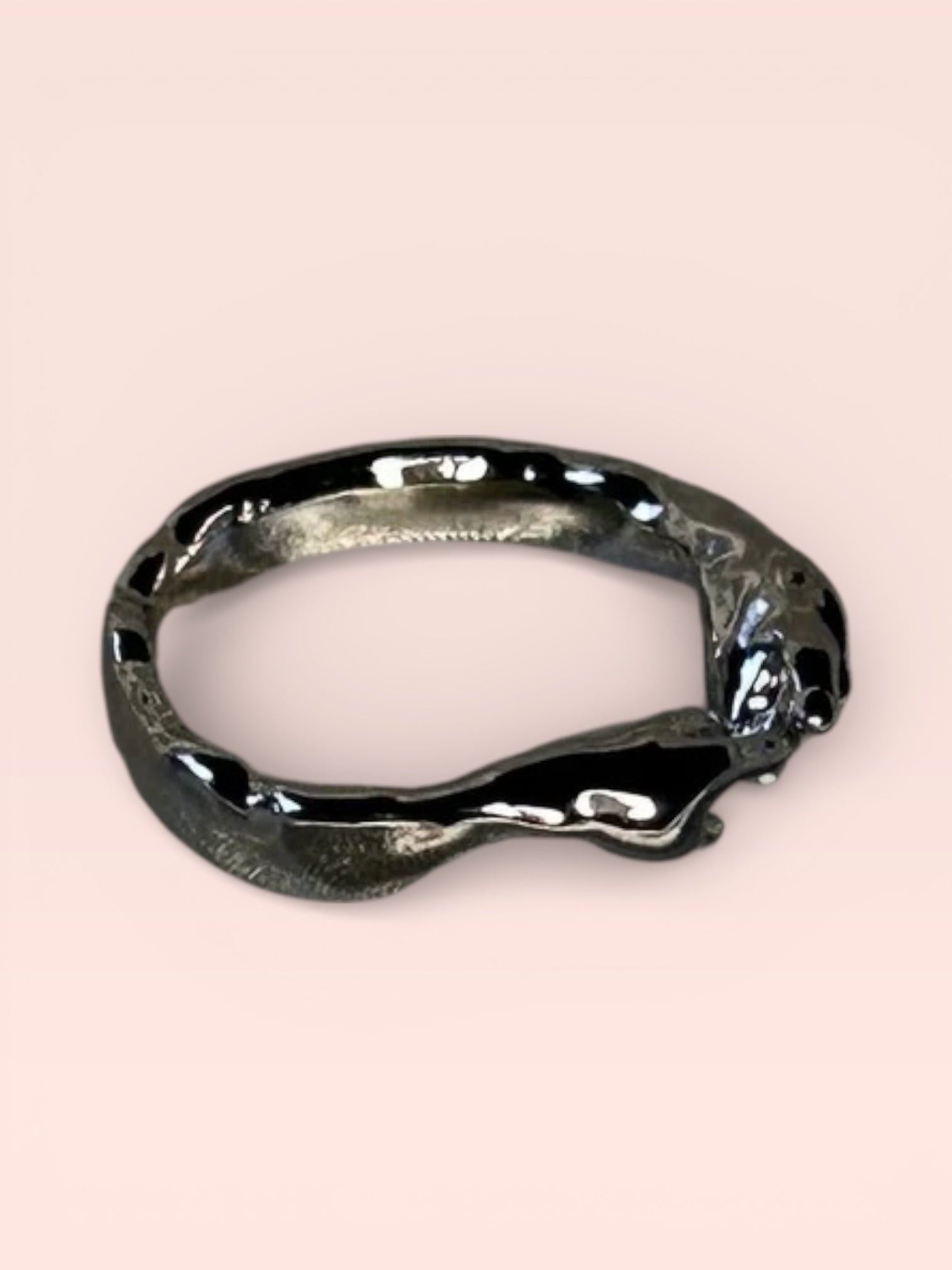 Double Finger Sculpted Silver Ring