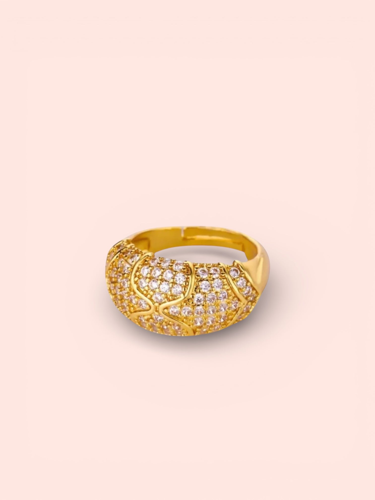 Elegant Gold Adjustable Ring Stainless steel