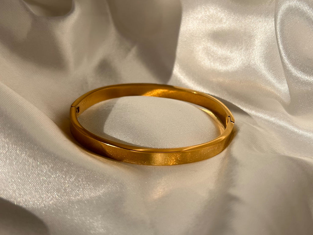 GOLD BRACELET MARBLE INLAY