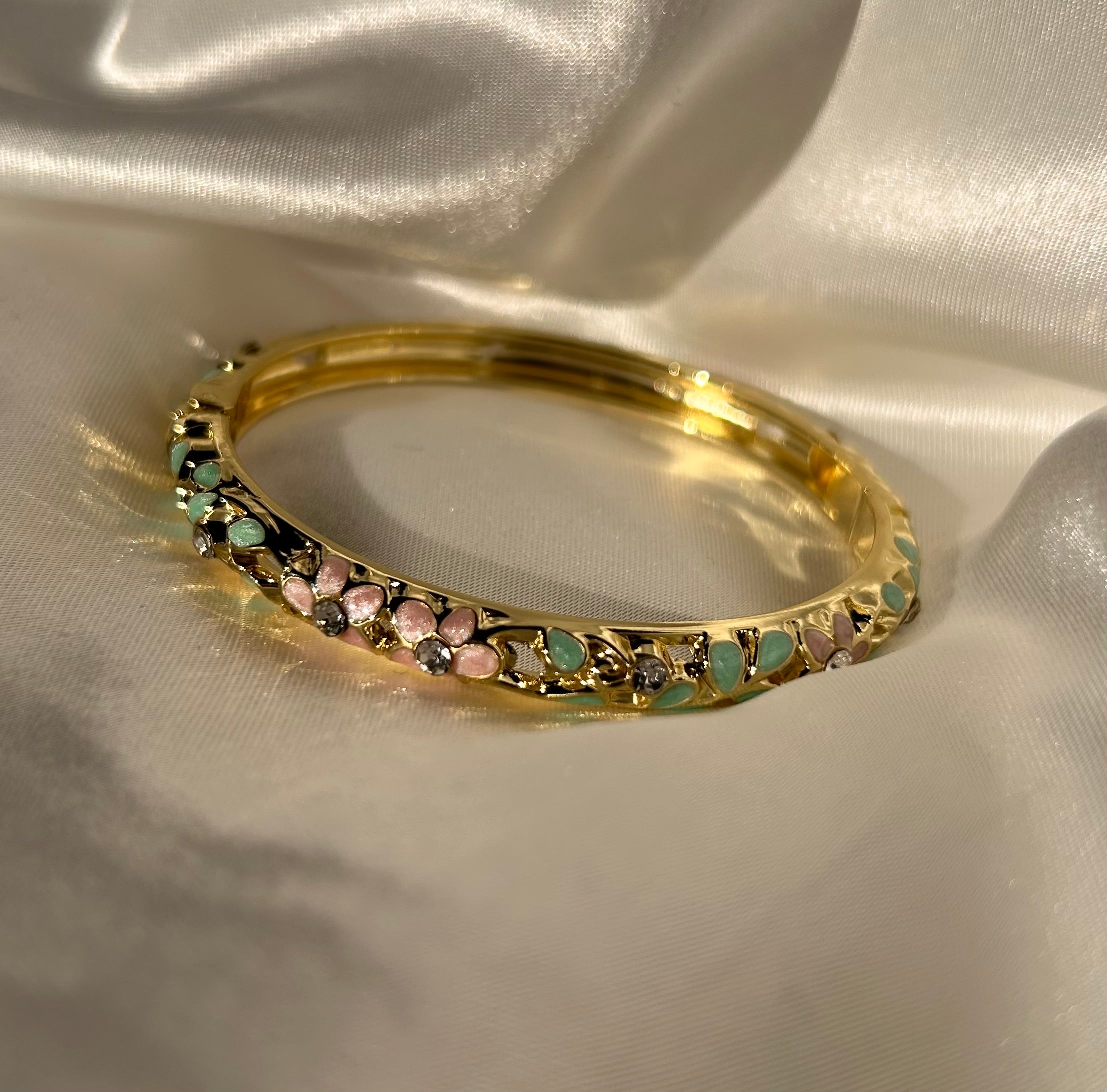 Mystic Lagoon 18k Gold Plated Turquoise Pink Gemstones