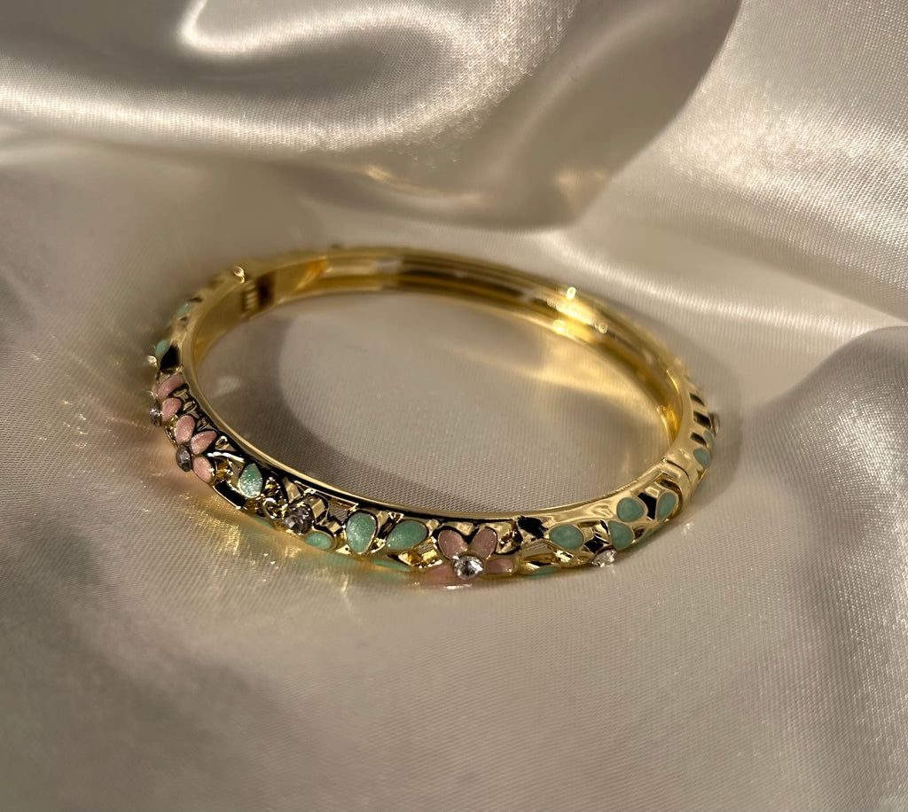 Mystic Lagoon 18k Gold Plated Turquoise Pink Gemstones