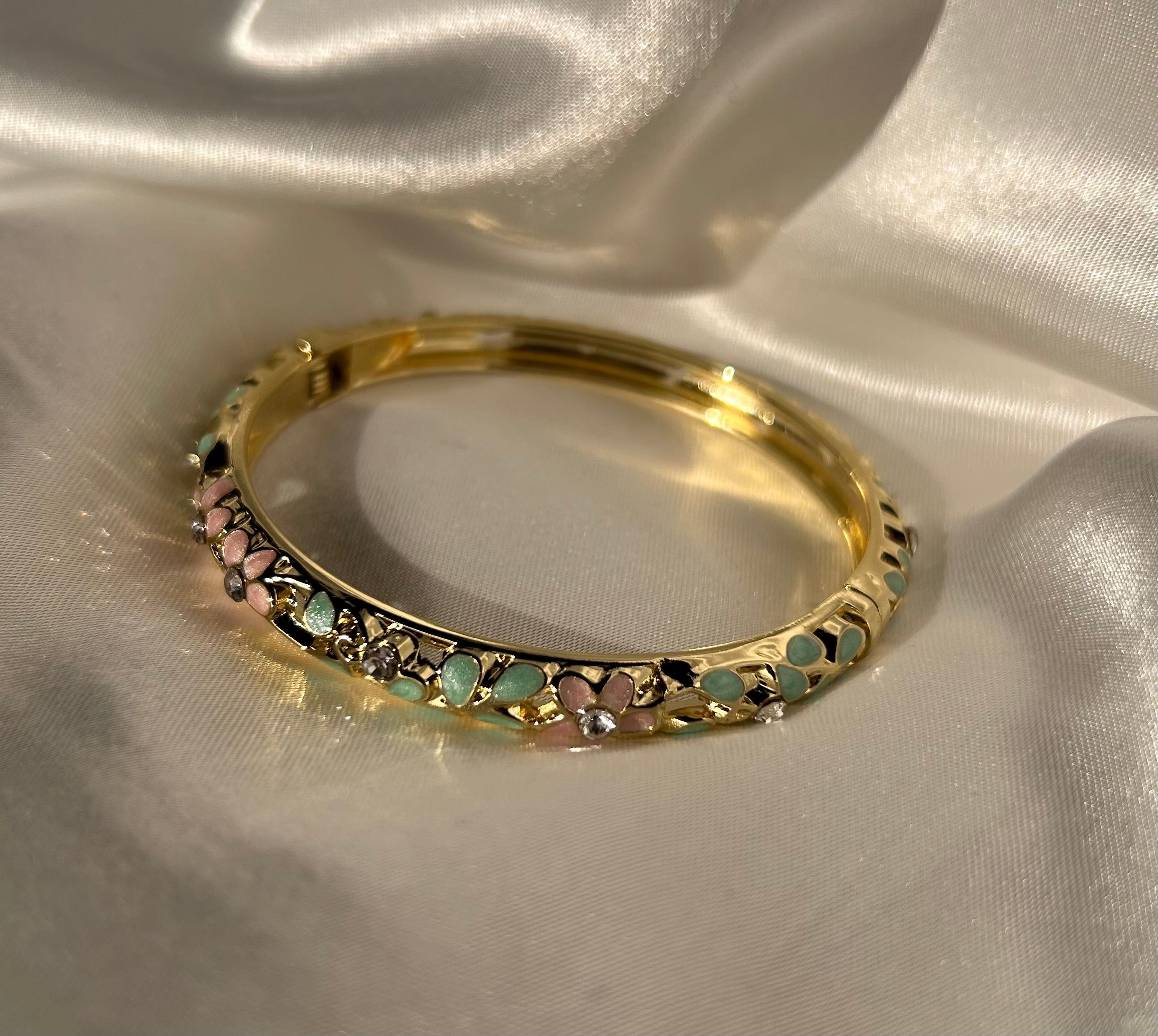 Mystic Lagoon 18k Gold Plated Turquoise Pink Gemstones