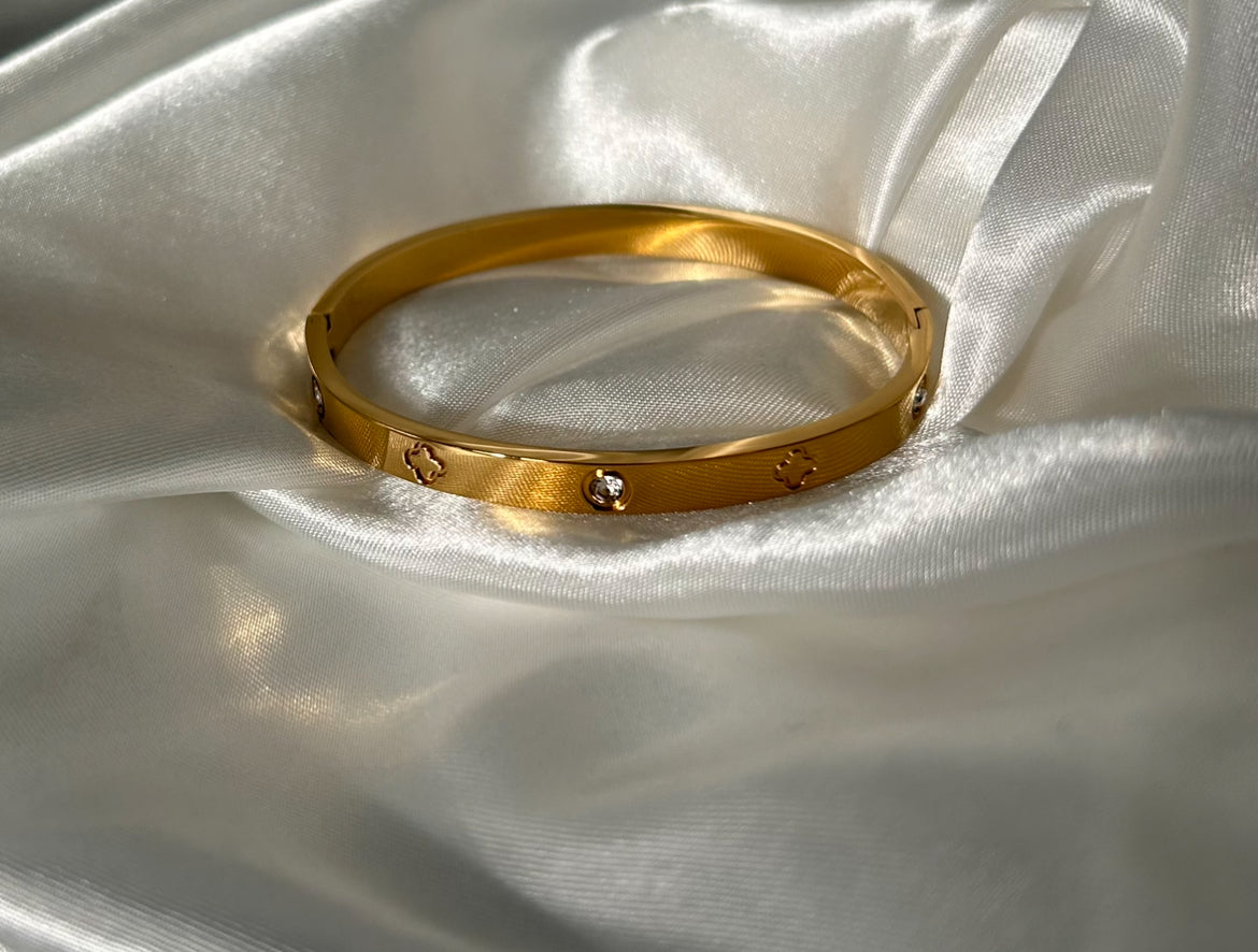 STRASS GOLD BRACELET STAINLESS STEEL